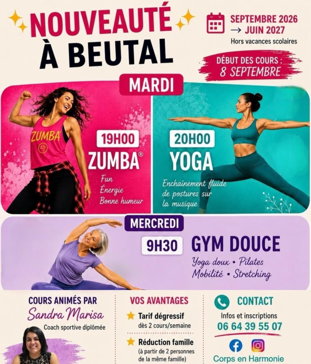 Activités sportives et bien-être en Septembre !